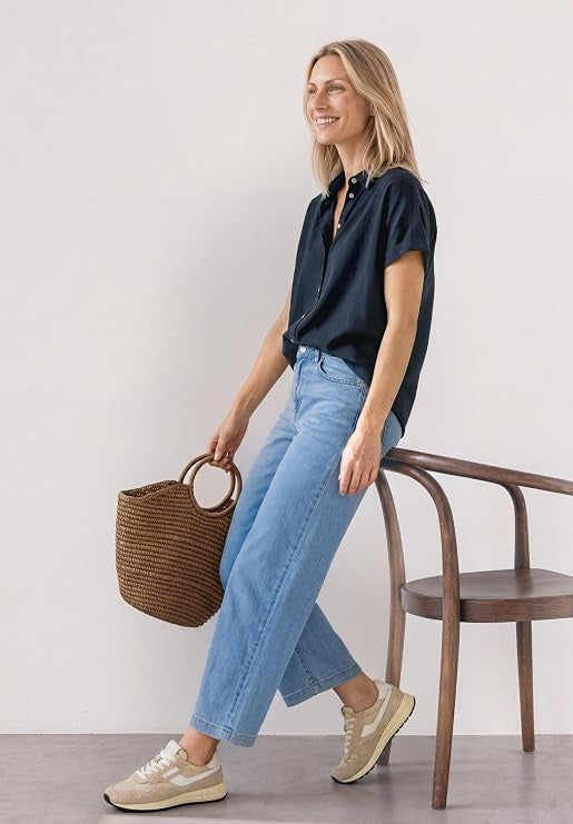 LTD QR Splitneck blouse w gath