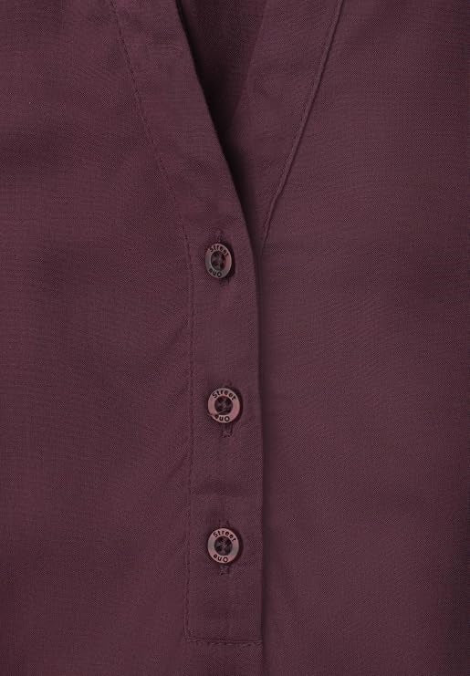 LTD QR Splitneck blouse w gath – Rustic Rouge 