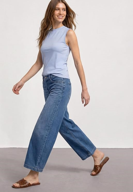 LTD QR silk look rib turtle ne – Whispery Blue 