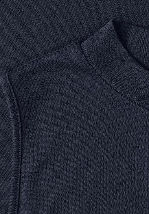 LTD QR silk look rib turtle ne – Darkest Blue 