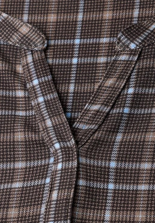 printed jersey shirt w.split n – Silk Brown 
