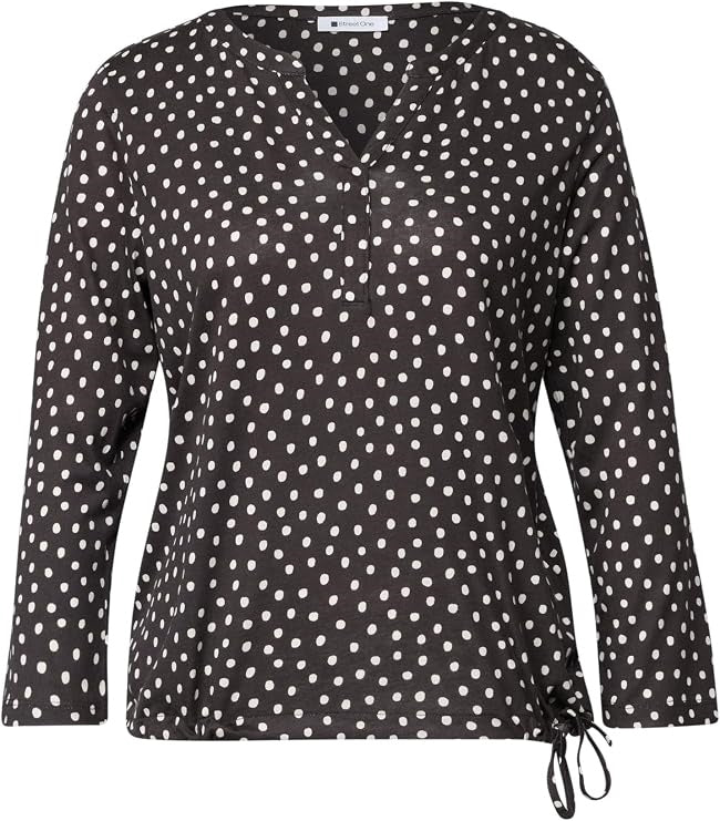 printed jersey shirt w.split n – Black Coffee 
