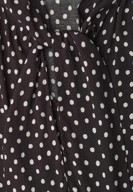 Printed blouse w tie detail – Black Coffee 