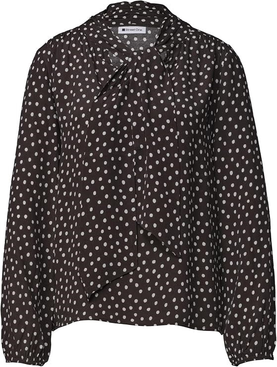 Printed blouse w tie detail