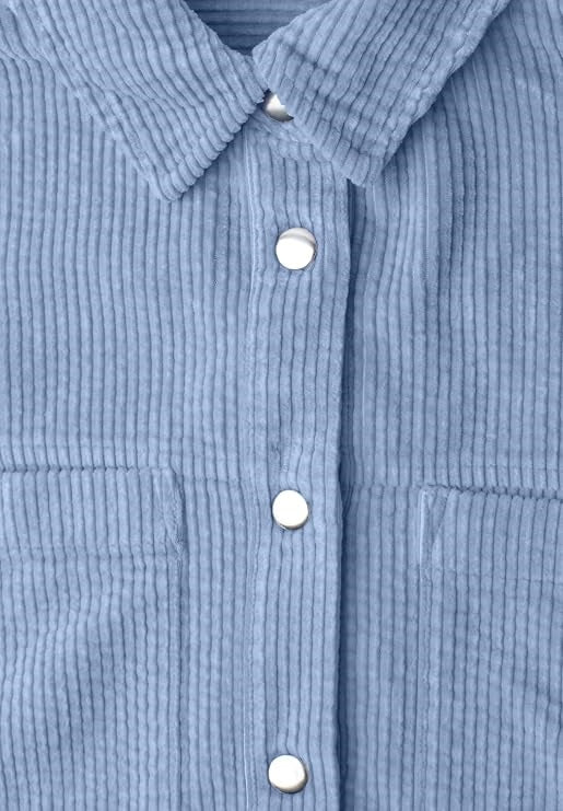 Corduroy shirtcollarblouse w p