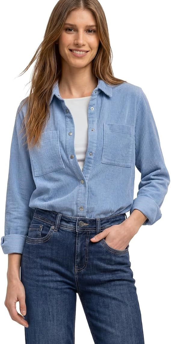 Corduroy shirtcollarblouse w p – Allgemeines Produktbild 