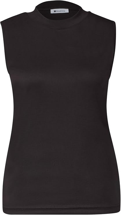 silk look rib turtle neck top – Black Coffee 