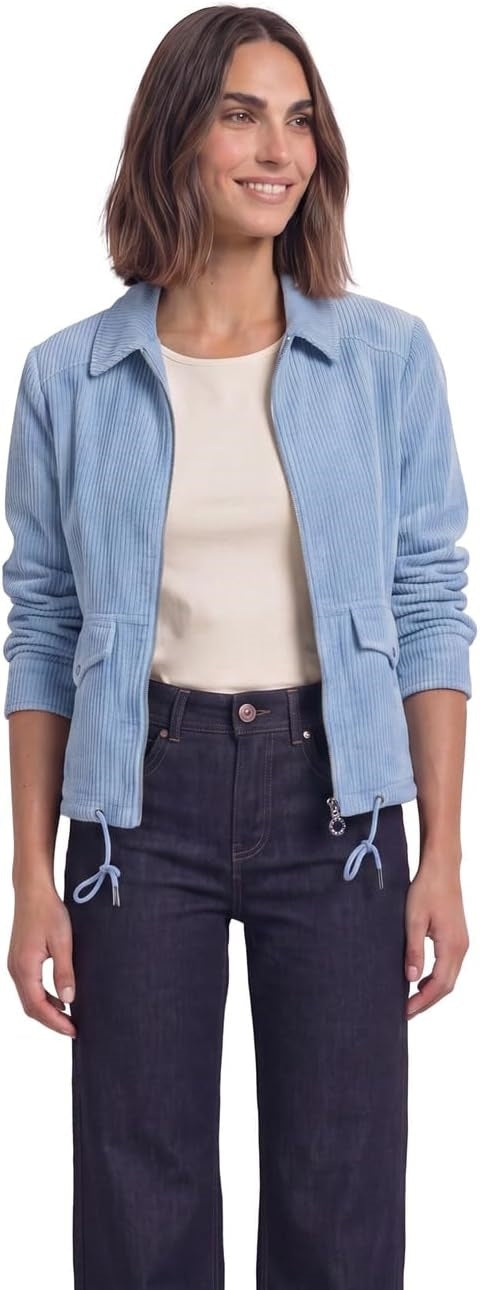 Corduroy Jkt w. Zipper – Northem Blue 
