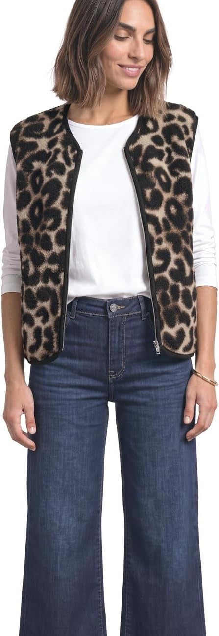 Short Teddy Vest w. Leo AOP