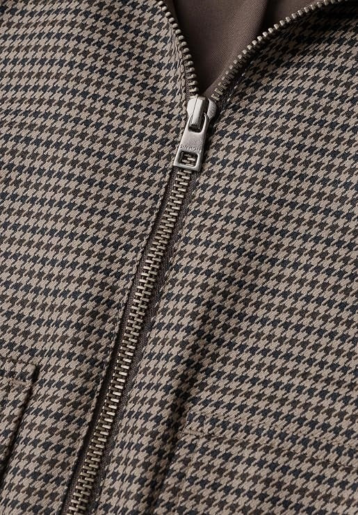 P_Zip Jacket Houndstooth