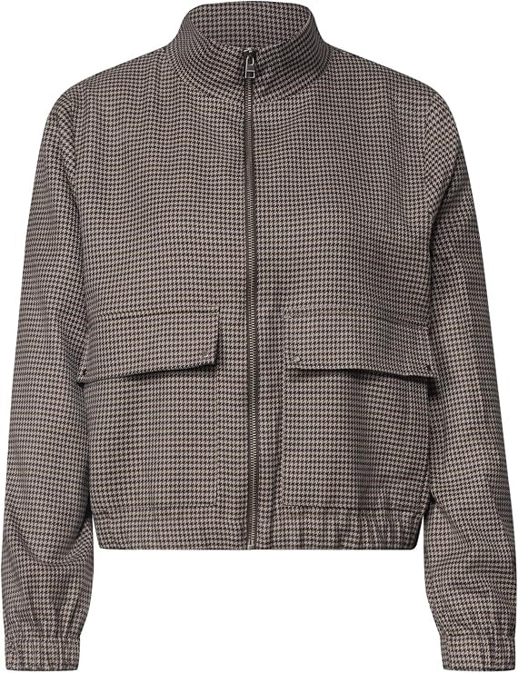 P_Zip Jacket Houndstooth