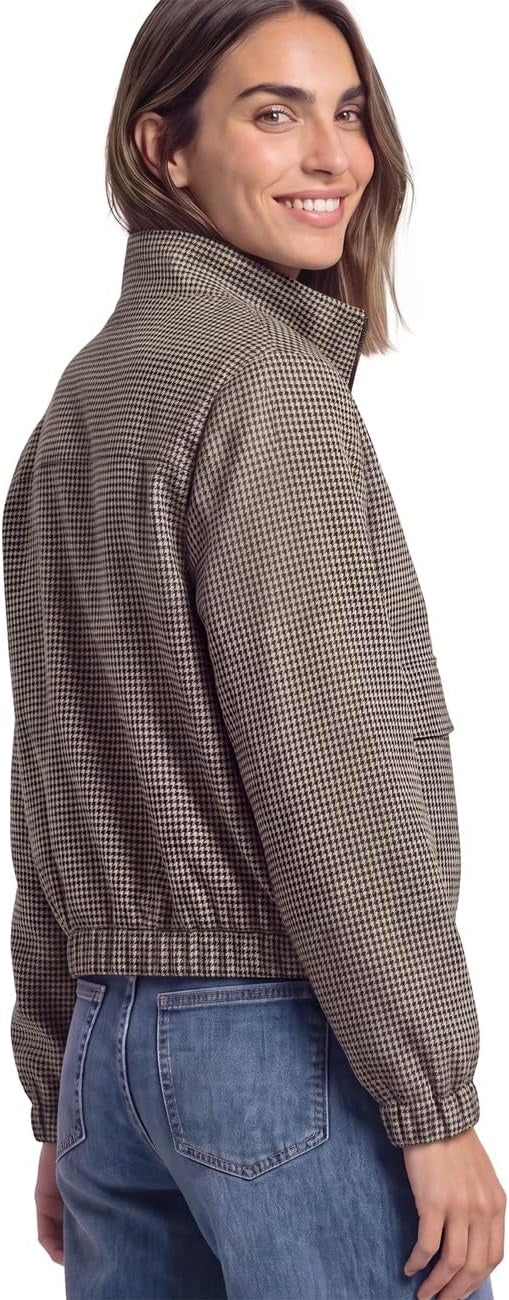 P_Zip Jacket Houndstooth