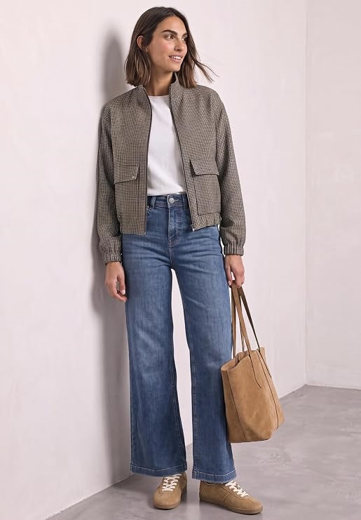 P_Zip Jacket Houndstooth
