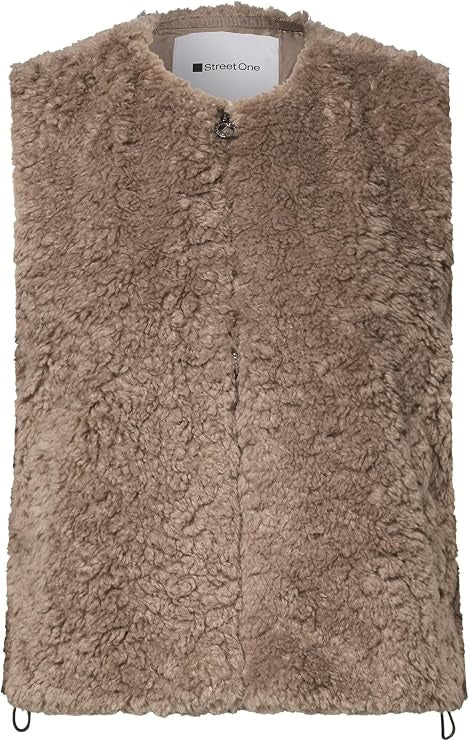 Short Fake Fur Vest – Sanded Amber 