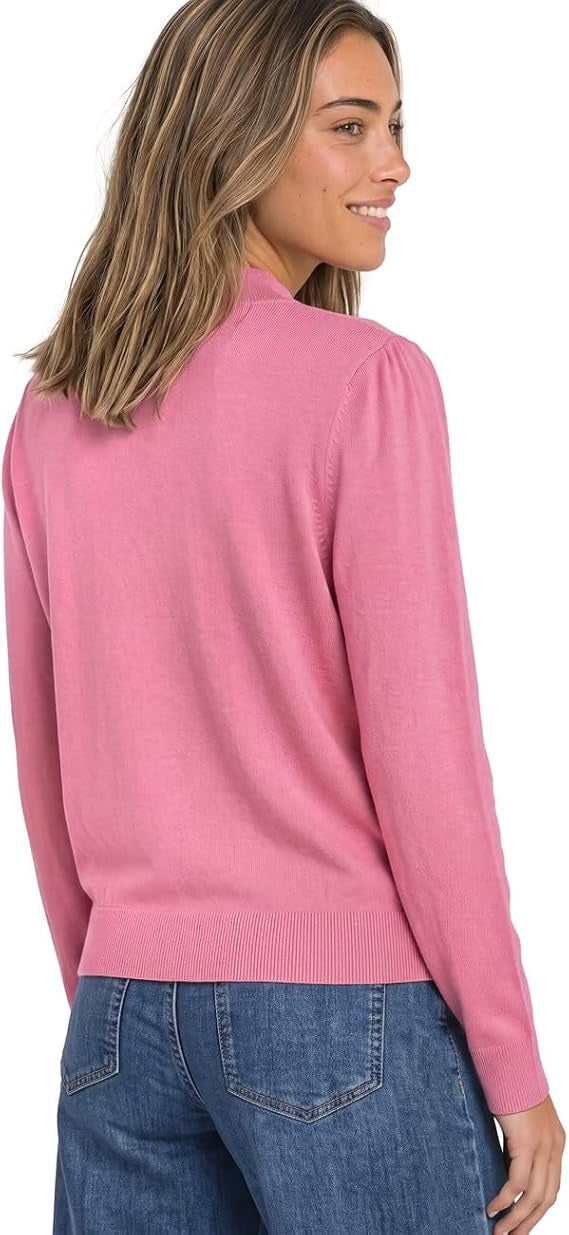 feminine sweater_button detail – Warm Blush 