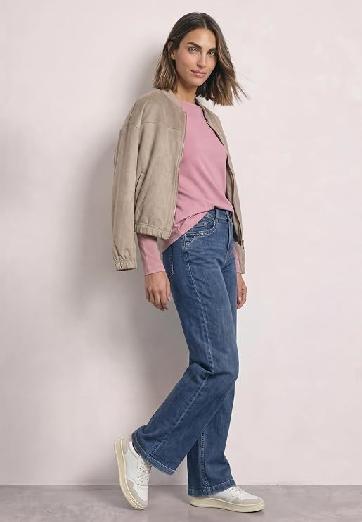 basic u-boat neck shirt – Vintage Blush 