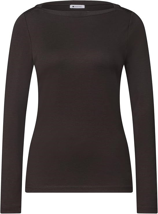 basic u-boat neck shirt – Black Coffee 