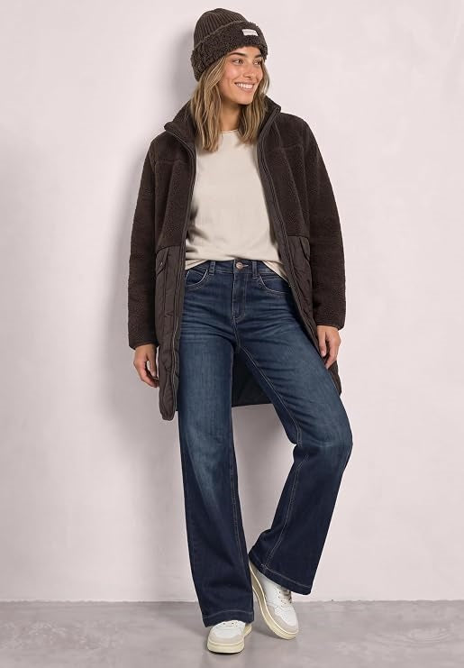 Mat Mix Teddy Coat W. Quilting – Auburn Brown 