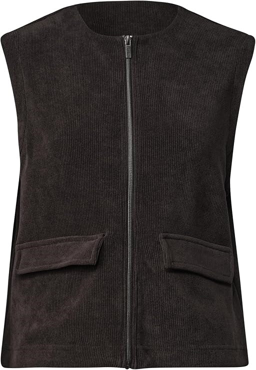 LTD QR cord look vest – Black Coffee 