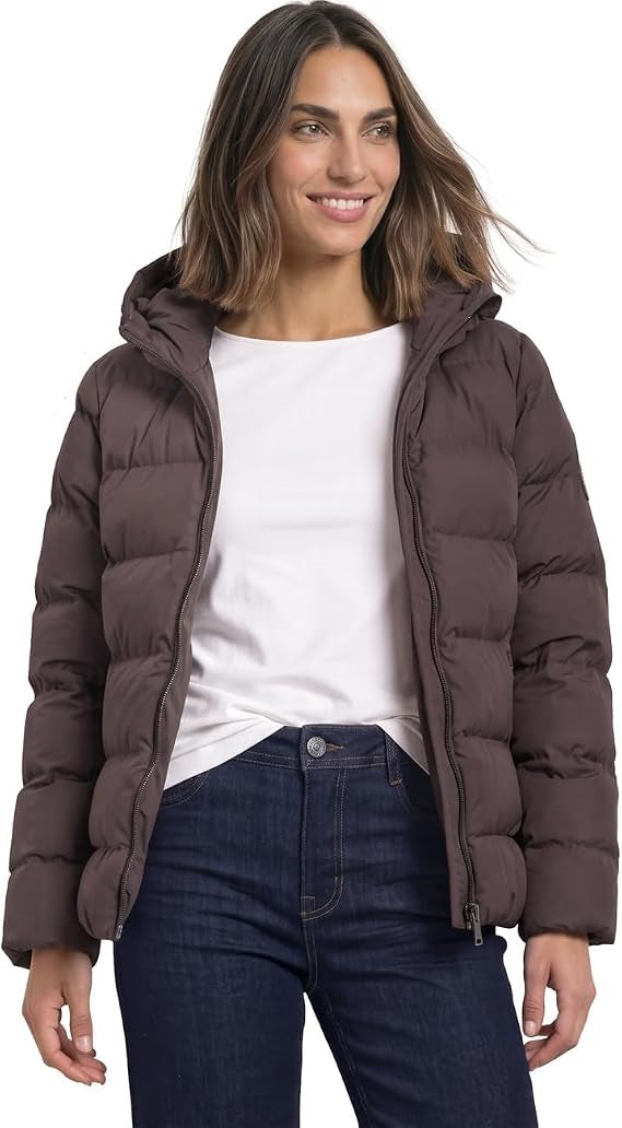 Short Padded Jkt w. Glued Quil – Auburn Brown 