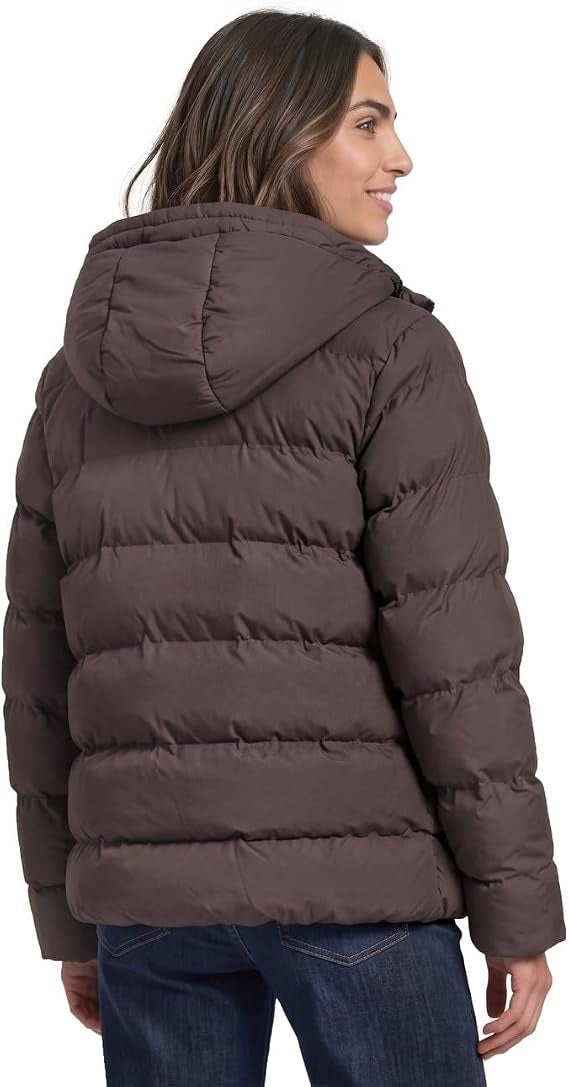 Short Padded Jkt w. Glued Quil – Auburn Brown 