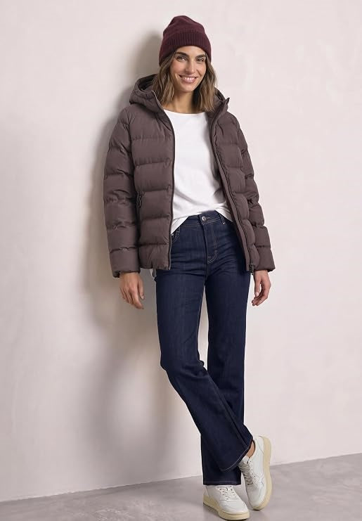 Short Padded Jkt w. Glued Quil – Auburn Brown 