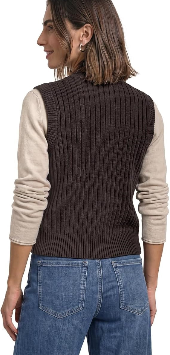 cosy sleeveless cardigan