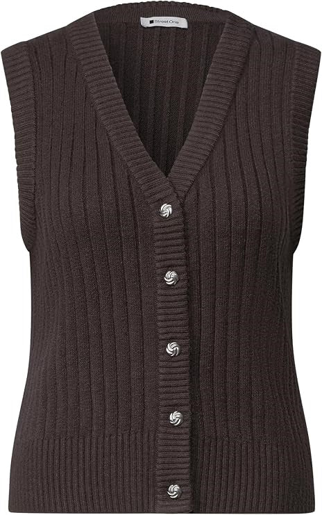 cosy sleeveless cardigan