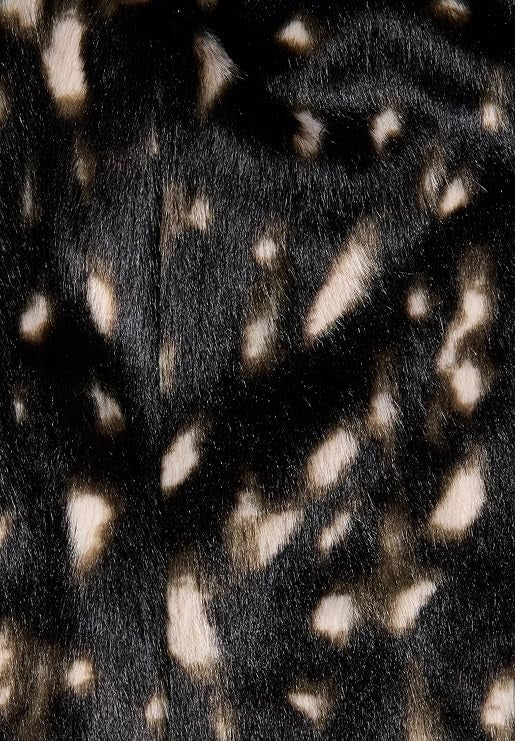 Fake fur skirt_AOP – Black 