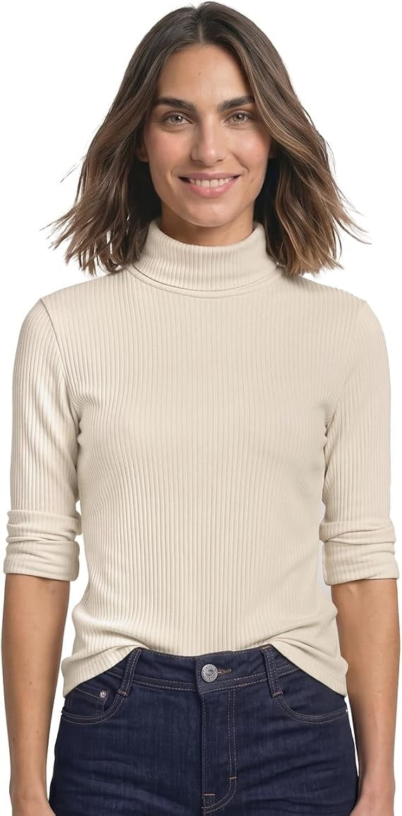 basic big rib roll neck shirt – Allgemeines Produktbild 