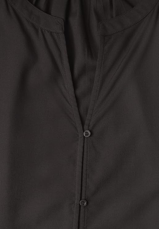QR Splitneck blouse w button d