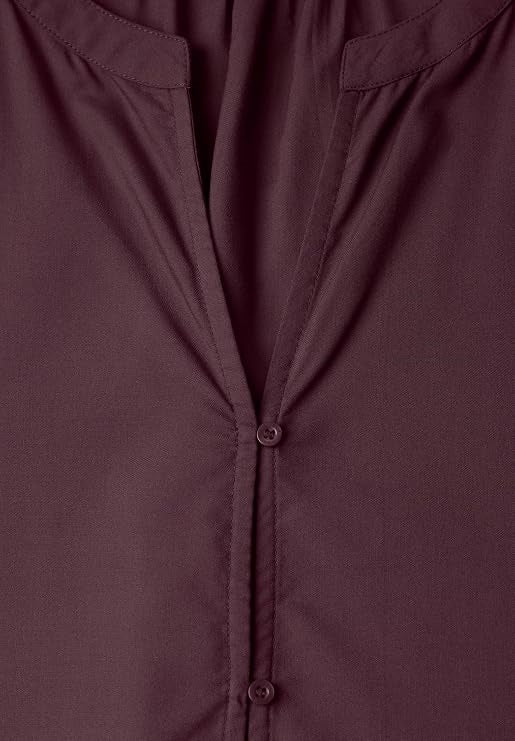 QR Splitneck blouse w button d – Rustic Rouge 