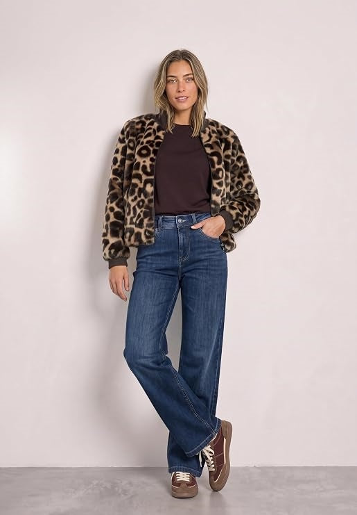 LTD QR Fake Fur Bomber Jkt w. – Auburn Brown 