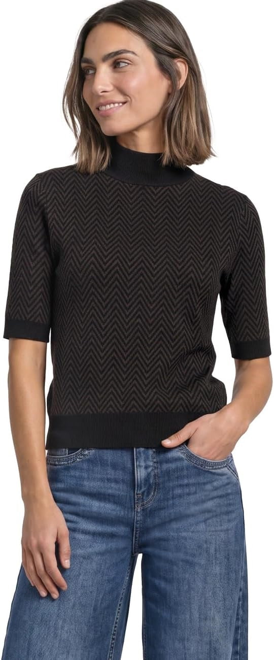 LTD QR_cosy jacquard sweater – Black 