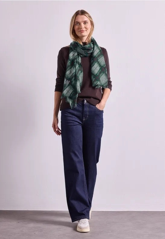 Printed Modal Check Longscarf