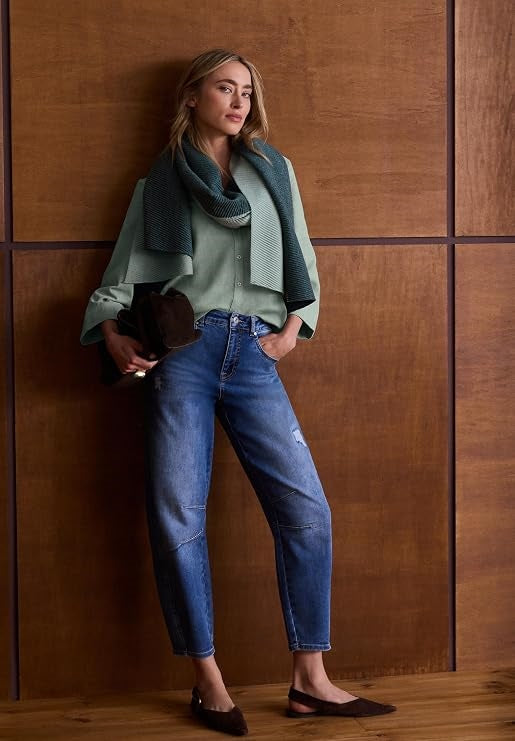 Corduroy splitneck blouse w em