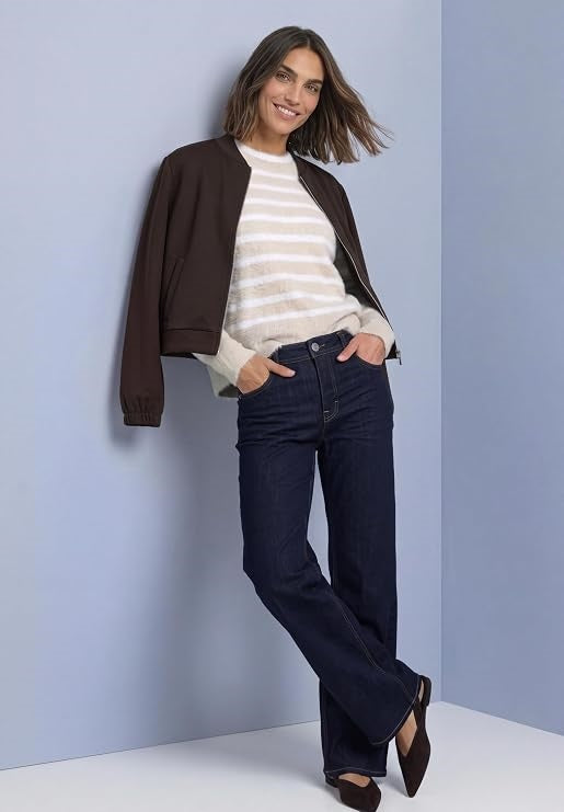 fluffy stripe sweater