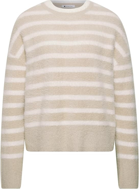 fluffy stripe sweater