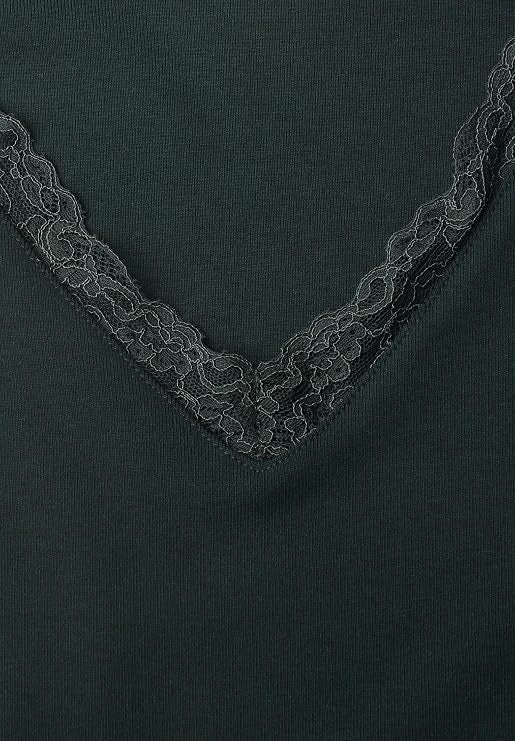 LTD QR soft shirt w.lace colla – Stormy Green 