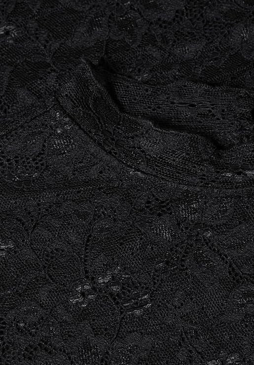 LTD QR lace turtle neck shirt