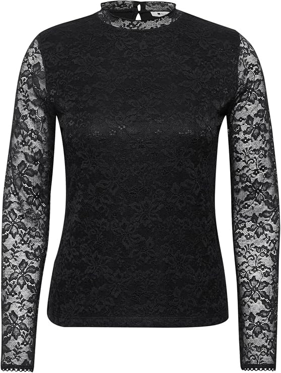 LTD QR lace turtle neck shirt