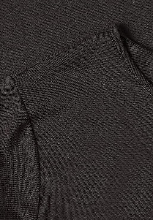 EOS_Shirt w. lace at sleeves – Black Coffee 