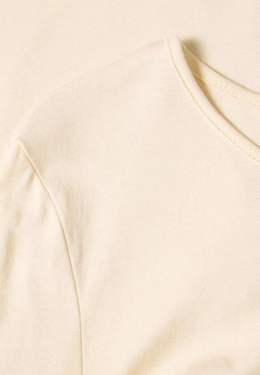 EOS_Shirt w. lace at sleeves – Pure Beige 