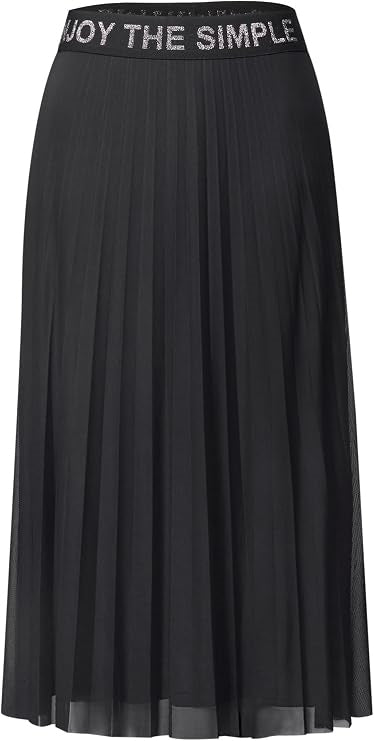 Mesh Plissée skirt_solid