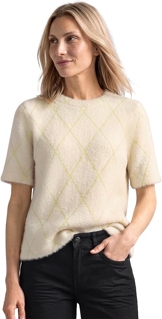 LTD QR fluffy shirt w.big dess – Pure Beige 
