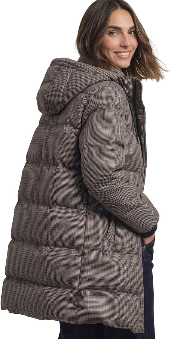 LTD QR Long Padded Jkt w. AOP