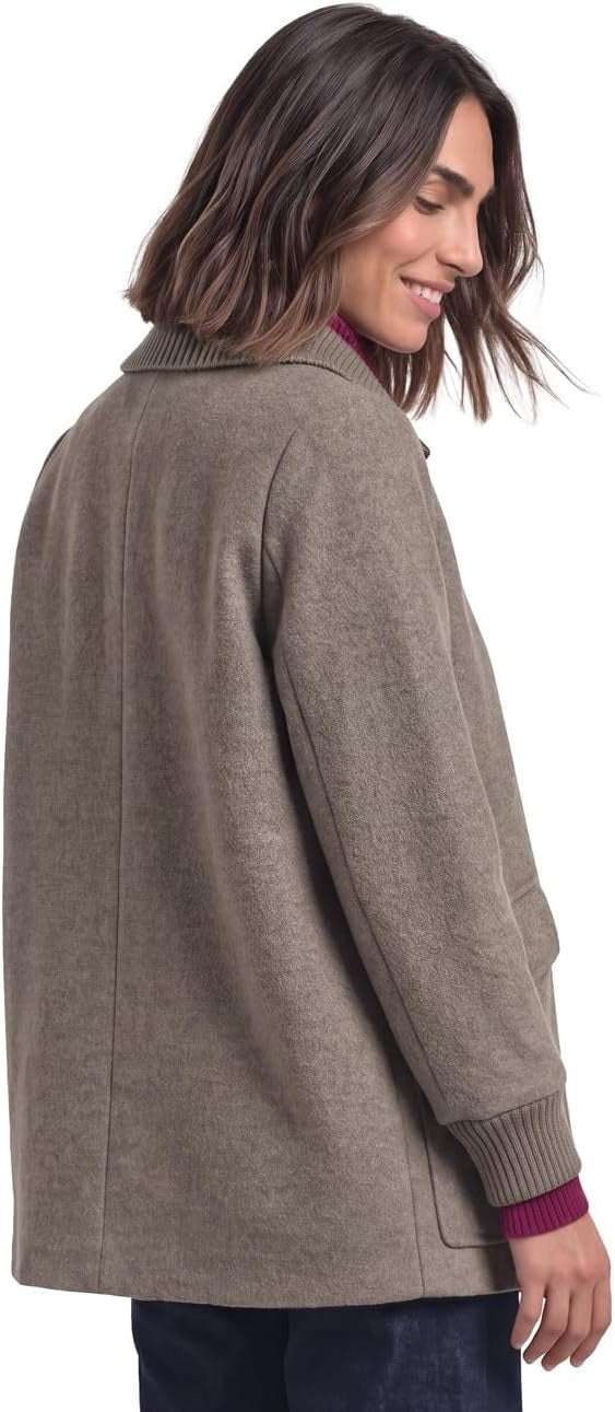 LTD QR Wool Coat w. Knitted St