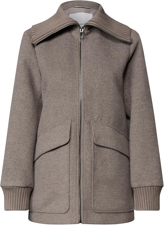 LTD QR Wool Coat w. Knitted St