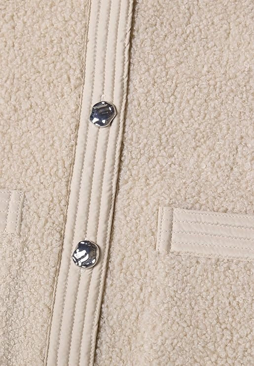 LTD QR teddy jacket w.woven de – Clay Sand 