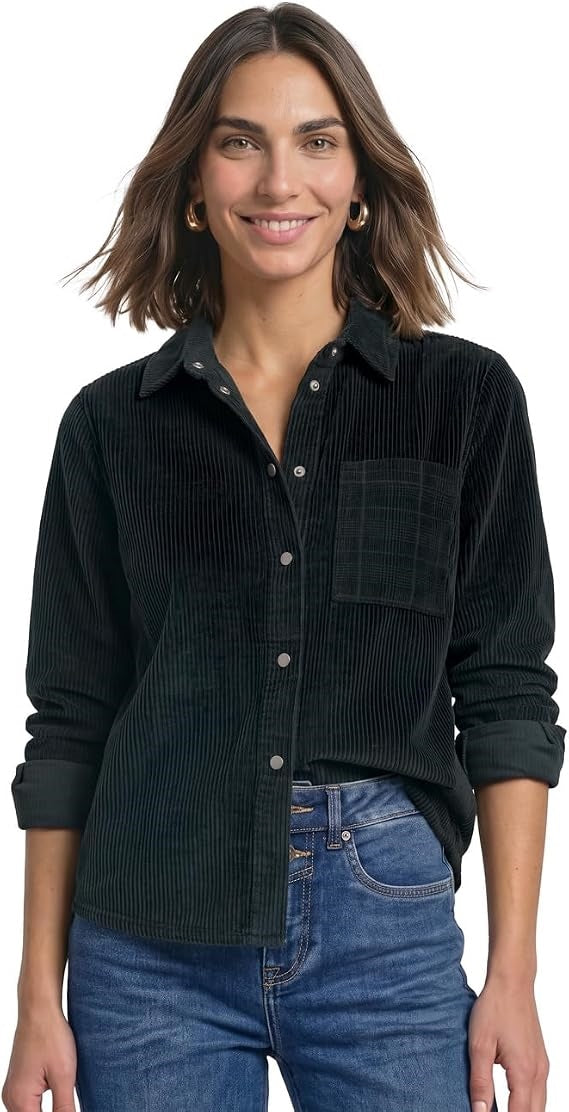 LTD QR Courduroy mix shirtcoll